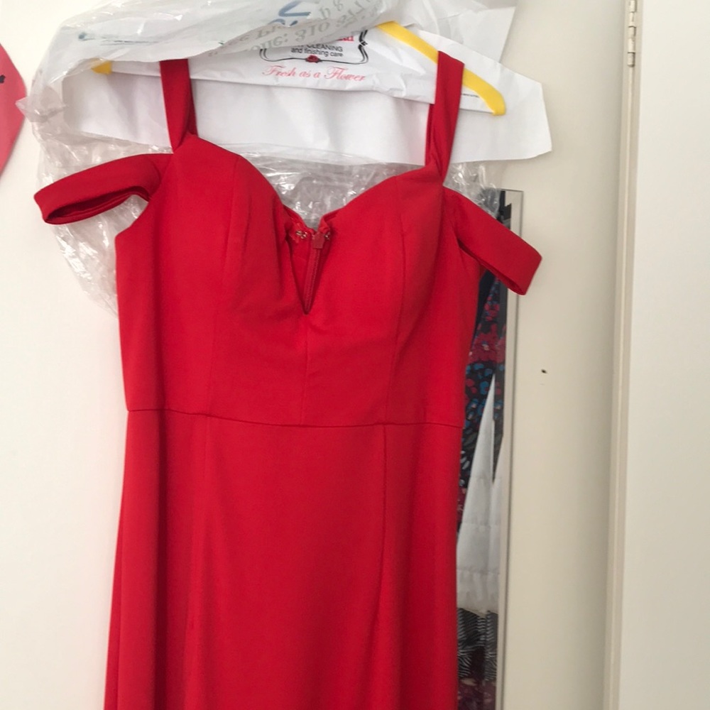 Red long dress